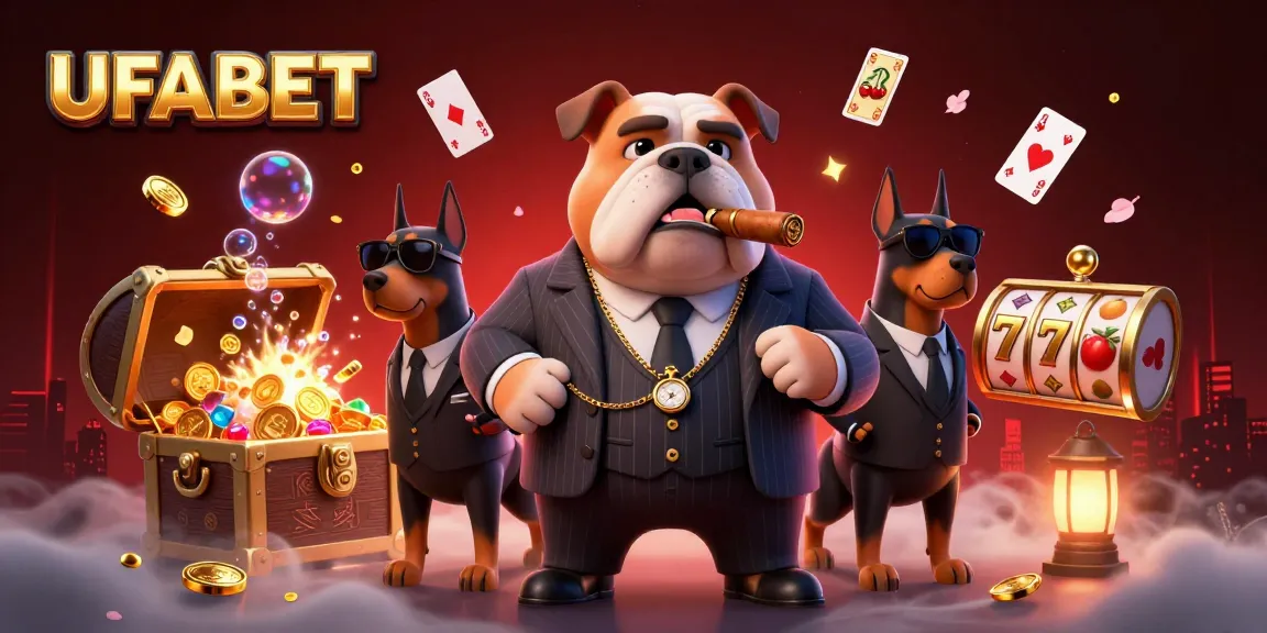 Experience the thrills of UFABET online casino with rich 3D illustrations of vibrant gaming elements.