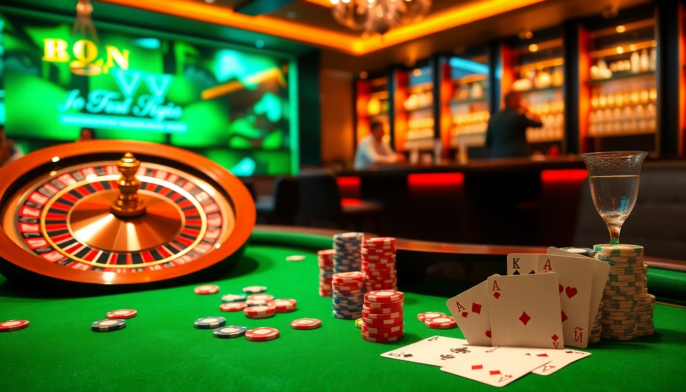 Rasakan kegembiraan kemenangan di jmacdonaldphoto.com dengan adegan kasino yang hidup menampilkan meja roulette dan blackjack.