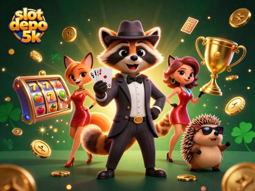Spin to win big with slot depo 5k featuring animated casino characters and dynamic elements.