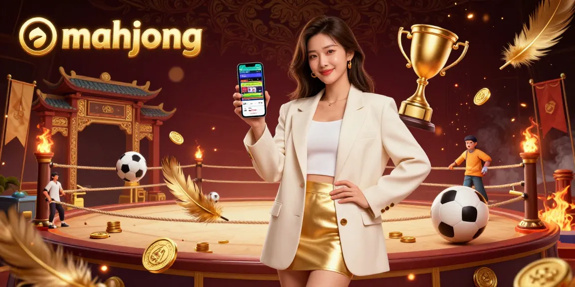 Experience thrilling mahjong gameplay in this dazzling online casino illustration showcasing dynamic betting elements.