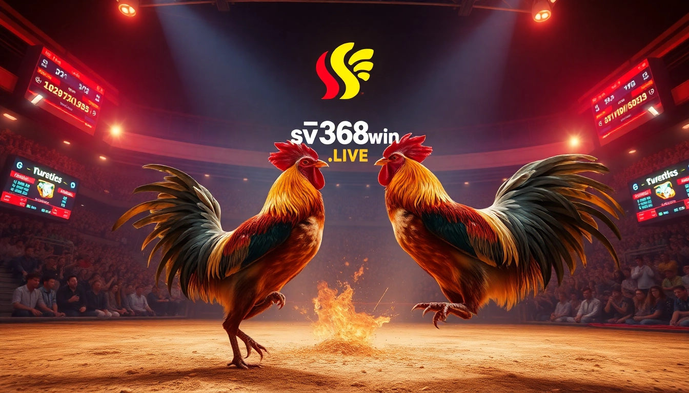 Live cockfighting event at sv368win.live, capturing excitement and competition.