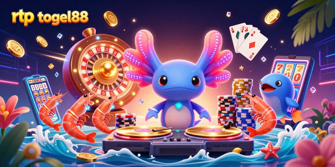 Experience the thrills of rtp togel88 with vibrant visuals of lively characters and exciting gambling elements.