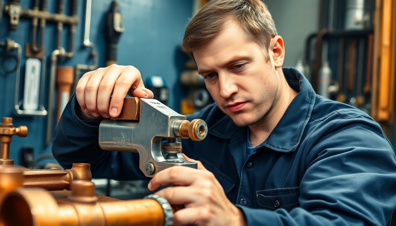 The rothenberger press tool efficiently connects copper pipes in a professional plumbing setting.