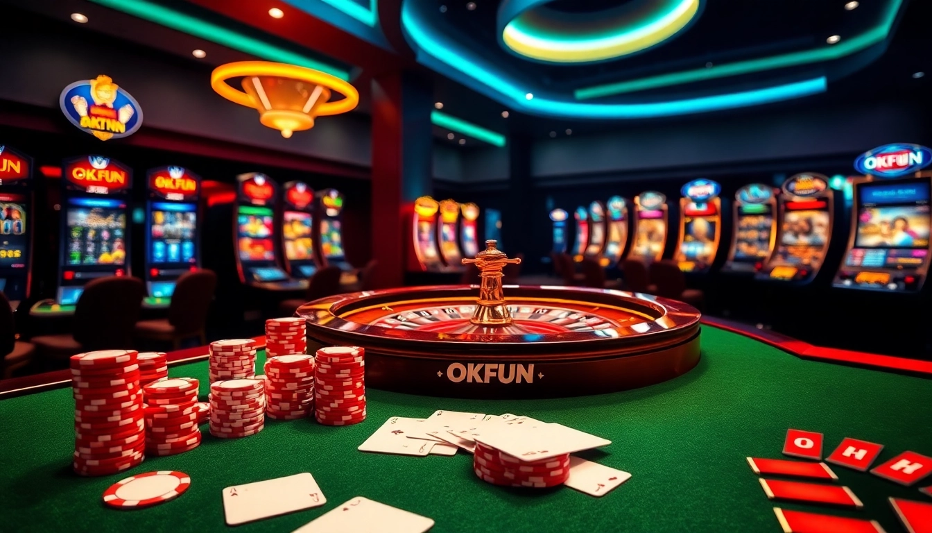 Experience the excitement of high-stakes gaming at https://okfun.uk.net/ with poker cards and chips.