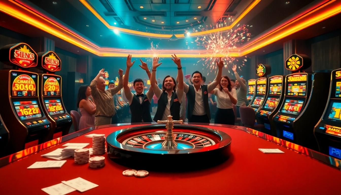 Experience thrilling gameplay at MK8's upscale casino, featuring vibrant slot machines and poker tables.