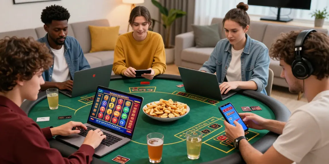 Players enjoying their favorite games at credit card casinos in a cozy living room setting.