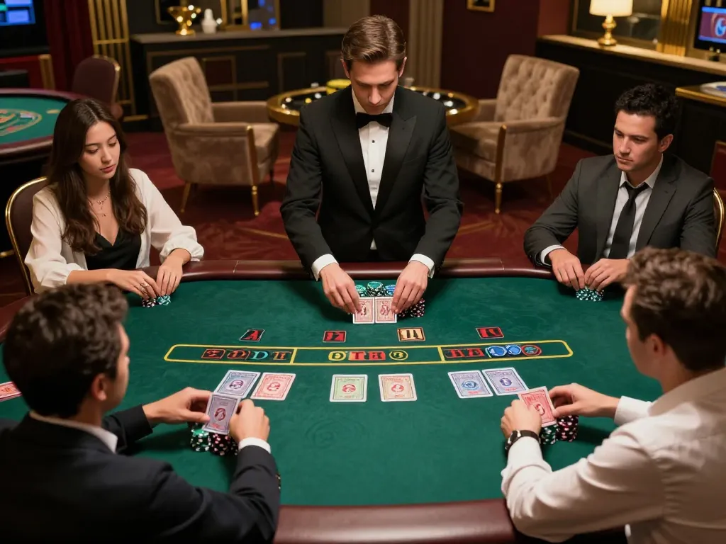Players strategizing their bets in an engaging live dealer game session at bet789 casino.
