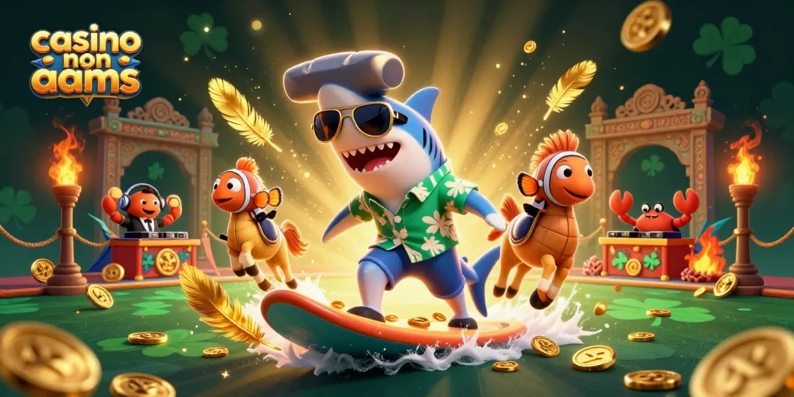 Vivi l'emozione nei casino non AAMS con una vivace scena di casino in 3D che presenta personaggi colorati.