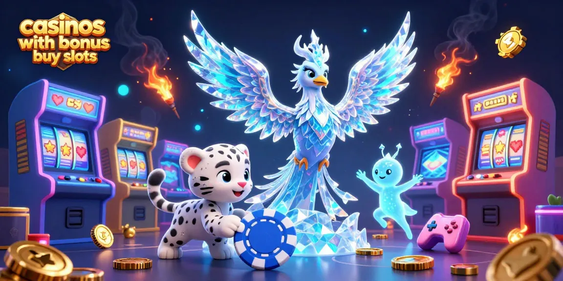 Experience the thrill of casinos with bonus buy slots with a magical 3D scene of vibrant characters and gaming elements.