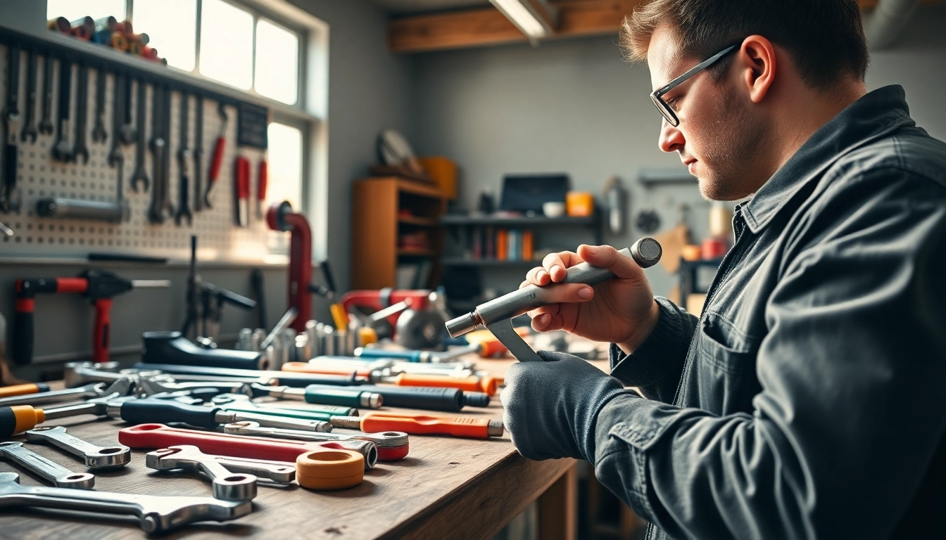 Mechanic using high-quality Stahlwille tools on a workbench.