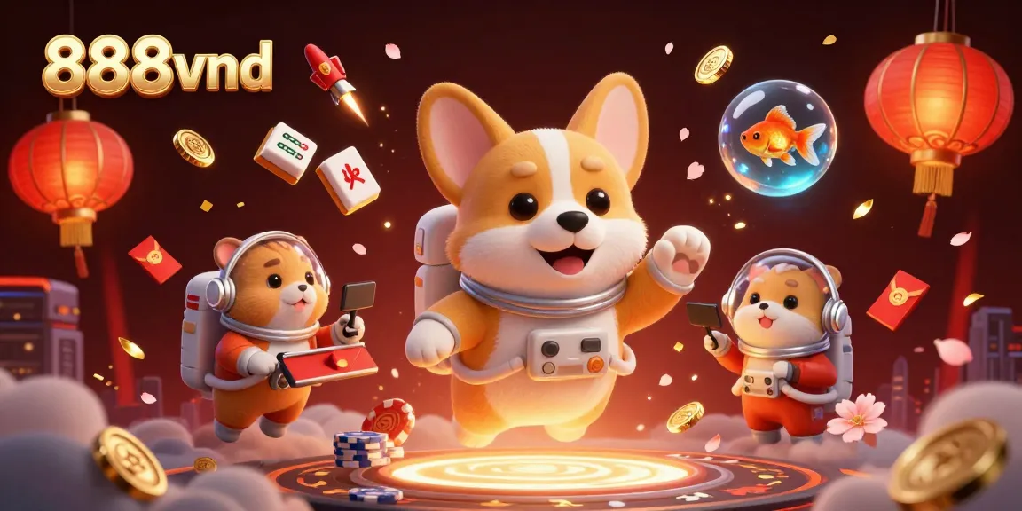 Experience the excitement of jackpot wins at 888vnd with a vibrant 3D casino illustration