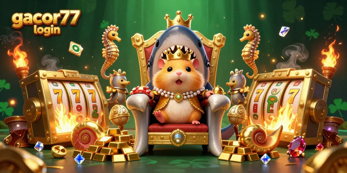 Masuk ke gacor77 login dan nikmati pengalaman bermain slot dengan karakter raja hamster emas.