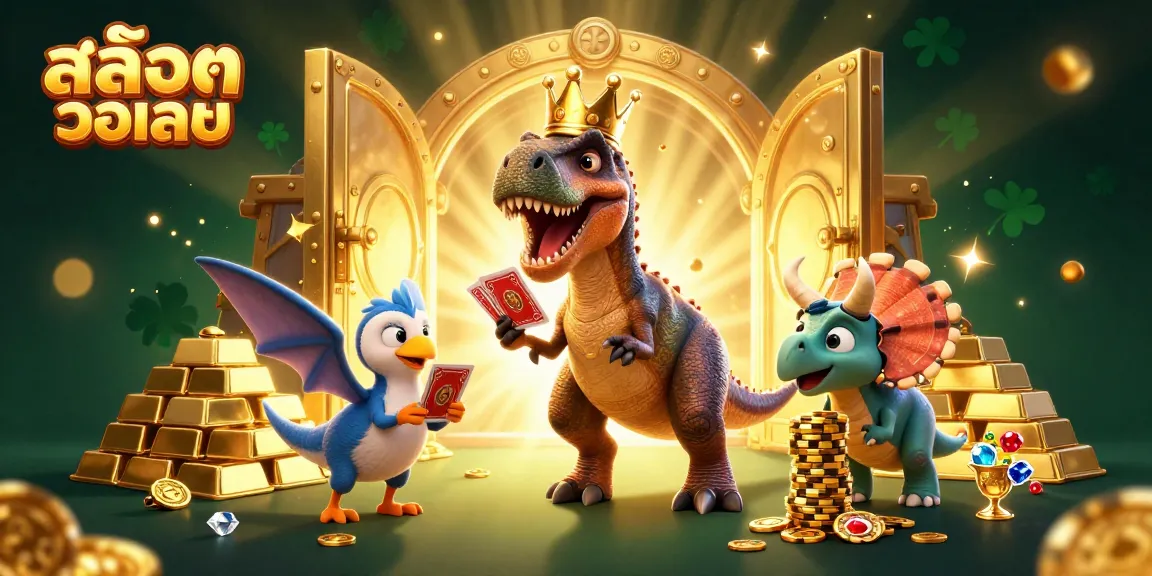 Spin and win big with สล็อตวอเลท in this vibrant 3D casino scene filled with excitement and rich rewards.