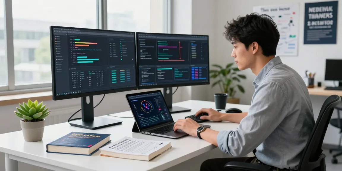 Data scientist analyzing crush on ai analytics in a modern workspace