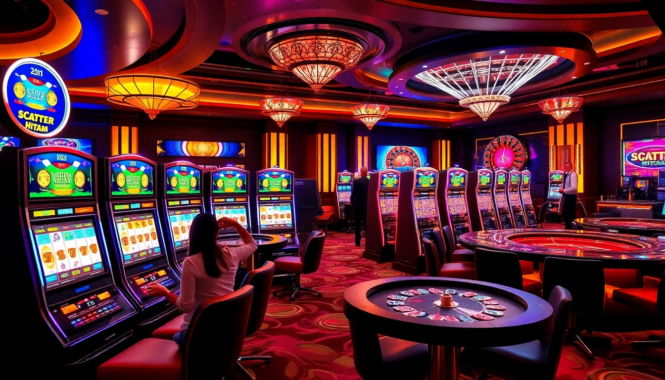 Experience excitement with slot demo scatter hitam in a vibrant casino atmosphere.