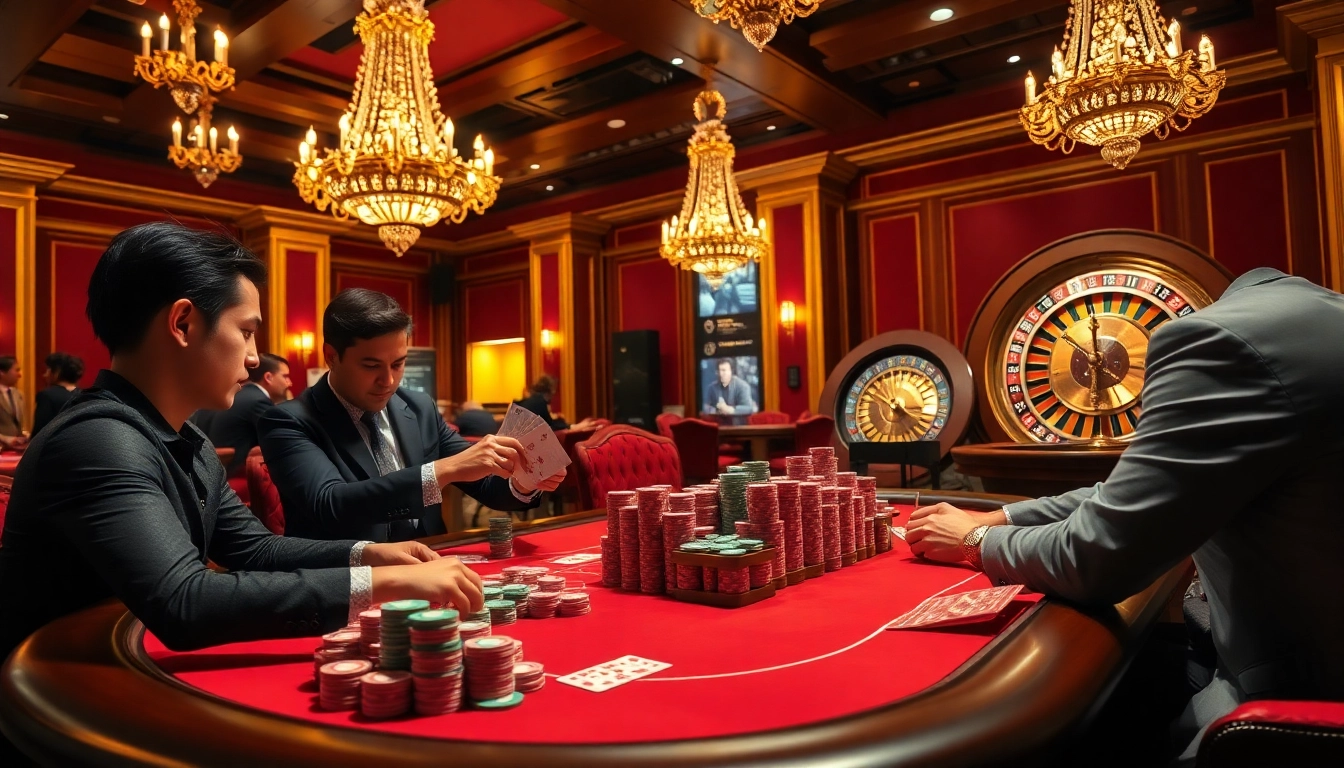 Découvrez l'excitation des meilleurs casinos en ligne à travers une scène de poker animée.