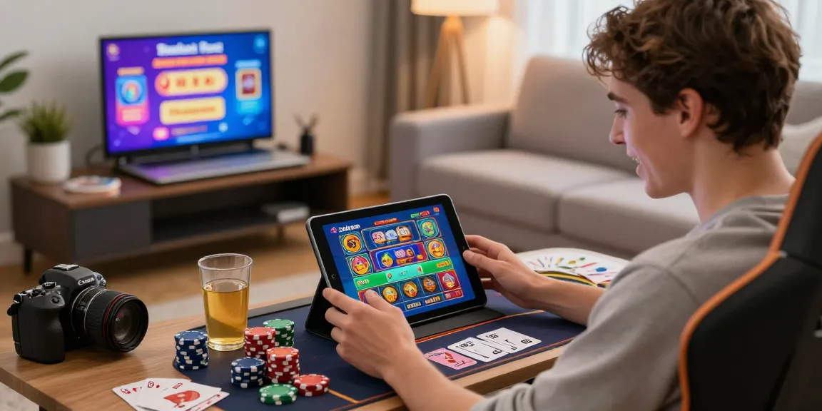 UK online gaming enthusiast enjoying credit card casinos at scoarch.org.uk with engaging graphics, vibrant atmosphere.