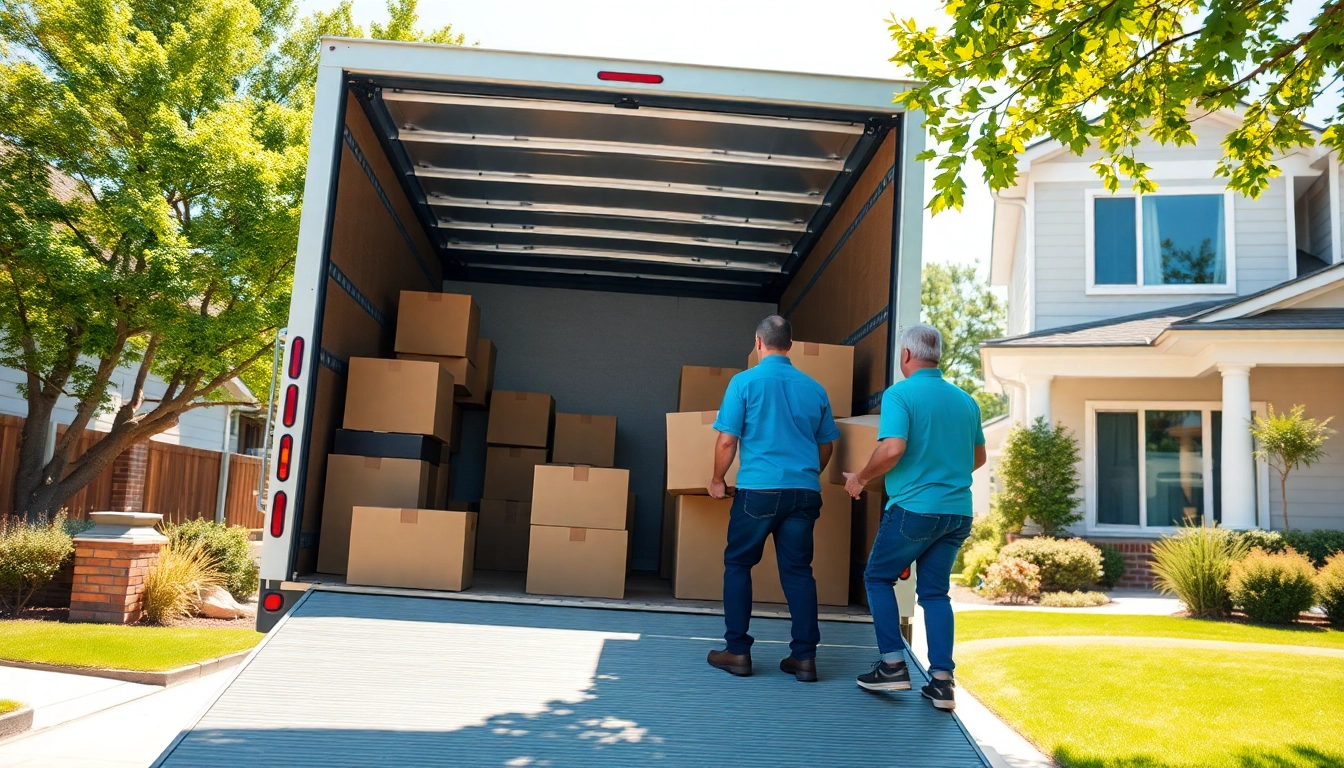 Provincial movers demonstrating professional care while loading items into a moving truck.
