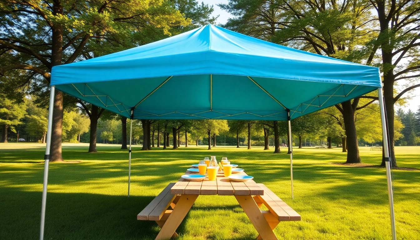 Guests enjoying an outdoor event under a well-designed canopy tent, providing shade and style.