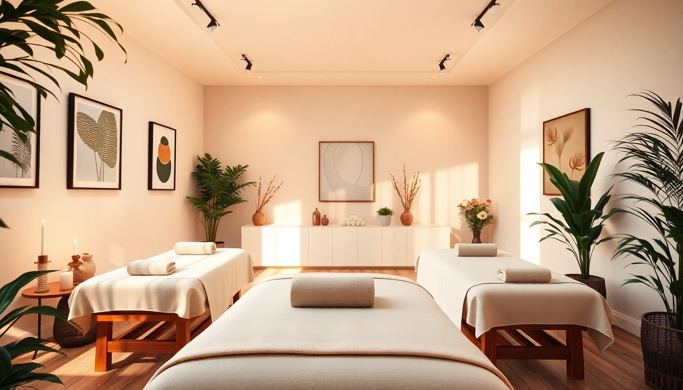 Inviting massage therapy studio setting from https://forumup.org/ with calming decor and natural lighting.