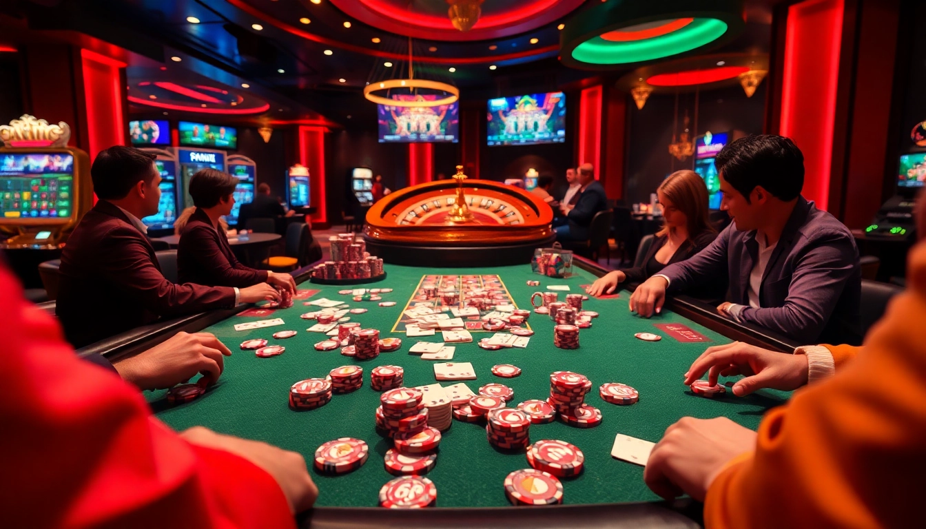 Vivez des sessions de jeu palpitantes aux meilleurs casinos en ligne avec des tables de poker captivantes et des jetons colorés.