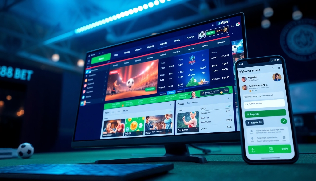Online betting platform interface showcasing 888b.bet features with a user-friendly design.