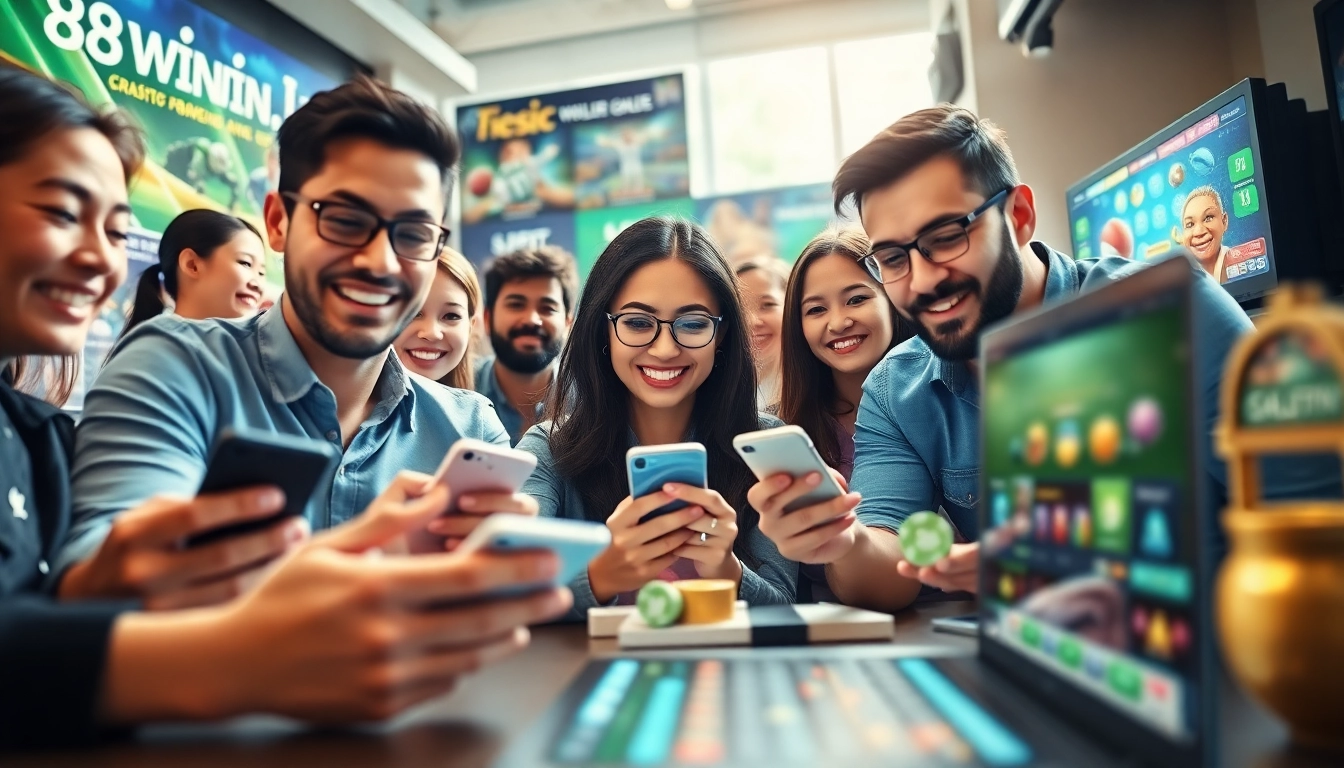 Engaged users enjoying online betting at 98winwin.live, showcasing vibrant gaming experiences.