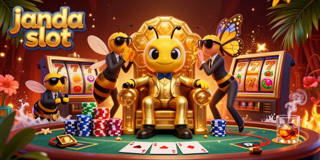 Menggandakan janda slot melalui ilustrasi kasino digital yang dinamis dan penuh warna.