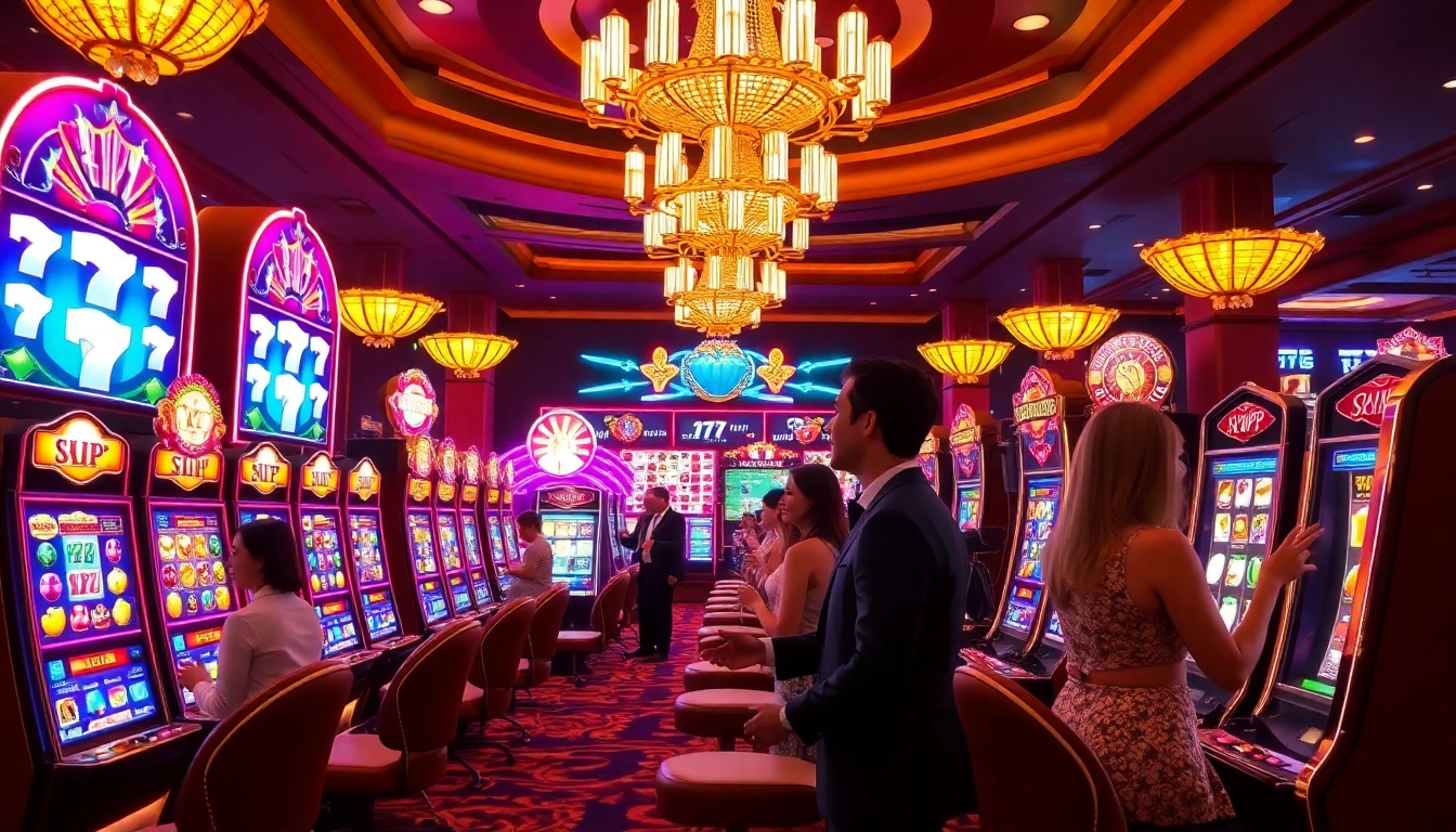 Players winning big with rtp seven77 slots amid lively casino atmosphere
