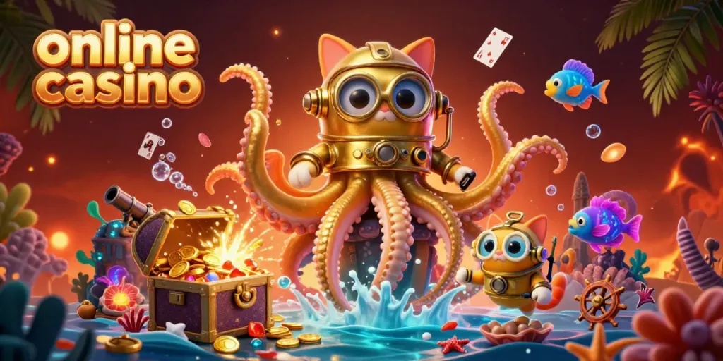Experience thrilling action at an online casino with animated characters and vibrant game elements.