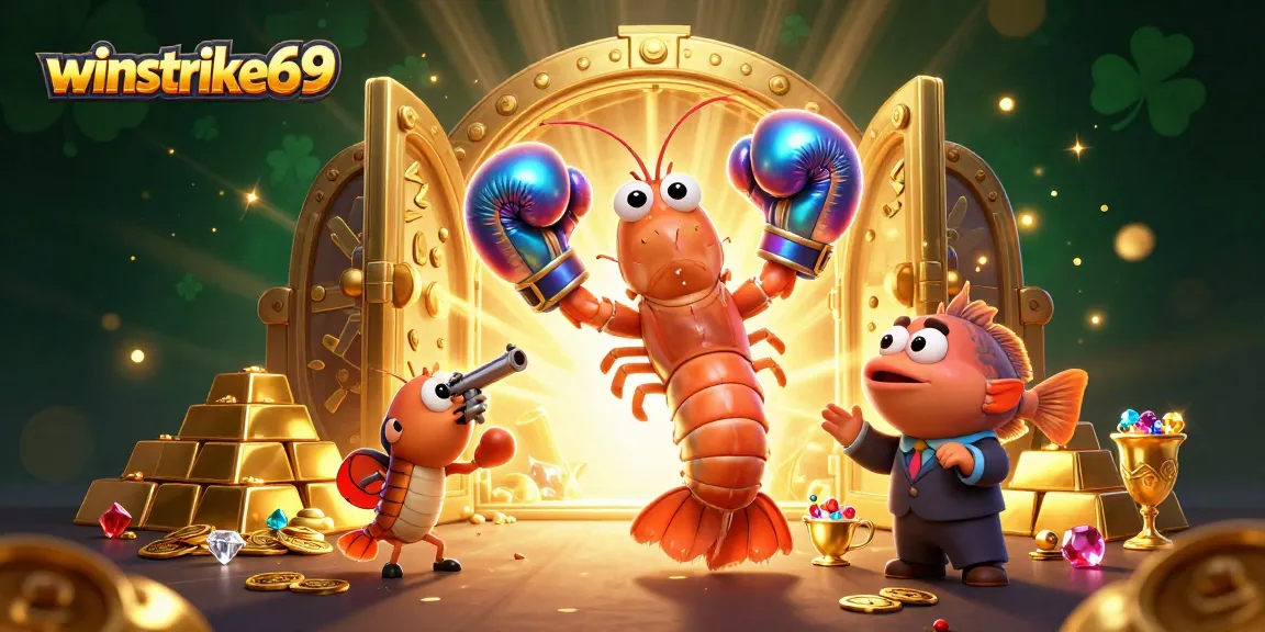 Spin to victory with winstrike69 in an electrifying casino showdown featuring colorful characters and gold!