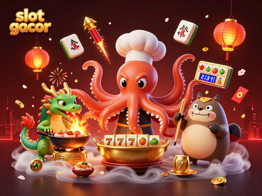 Slot gacor mendemonstrasikan pengalaman bermain slot yang menyenangkan dengan karakter 3D di latar belakang yang menarik.