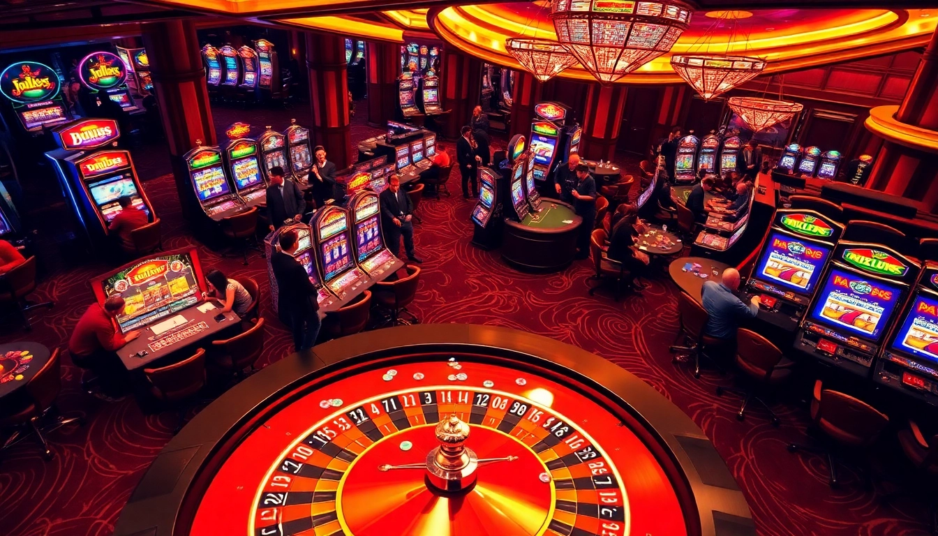 Experience thrilling casino gaming at BK8 with vibrant roulette and slot machines.