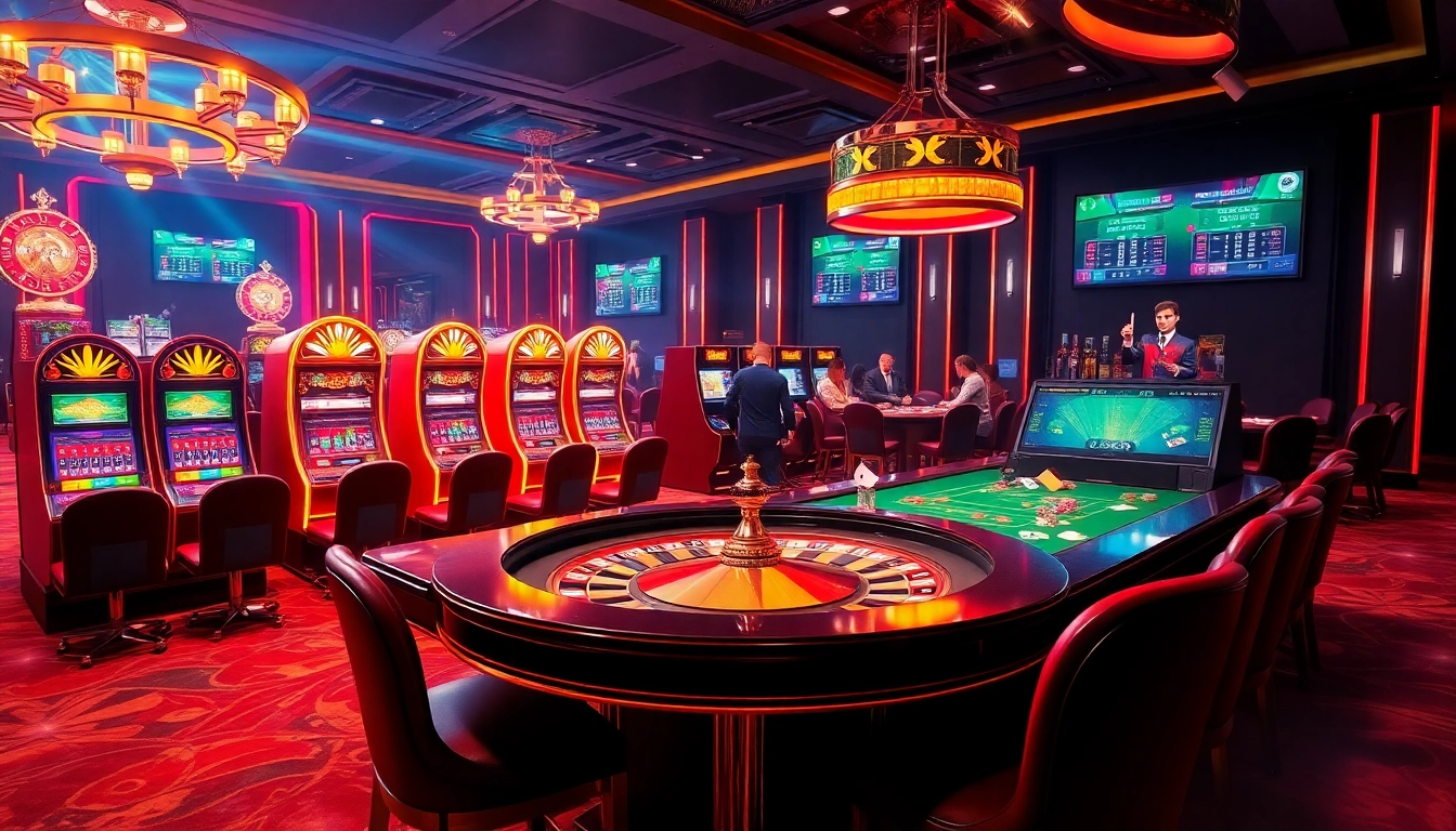 Nikmati sensasi login dewanaga89 di kasino mewah dengan mesin slot berwarna-warni dan meja permainan yang elegan.