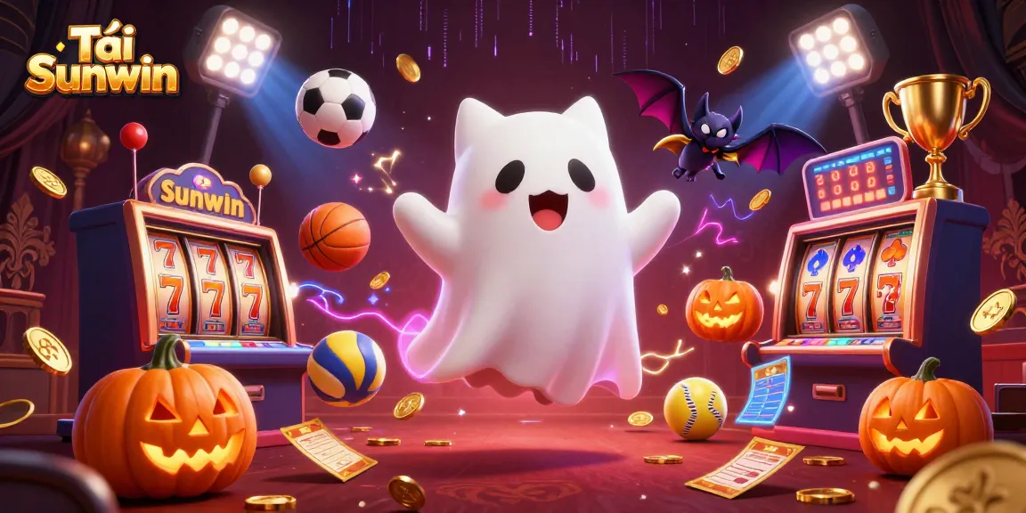 Tải Sunwin and enjoy thrilling casino action with the ghost cat and vampire bat in a haunted mansion.