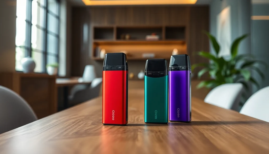 Entdecken Sie die stilvollen hqd pods auf einem modernen Holztablett, umgeben von sanftem Licht.