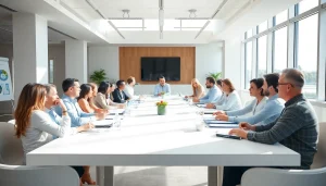 Optimizing süßstofflieferant in a modern office environment promoting inclusive teamwork.