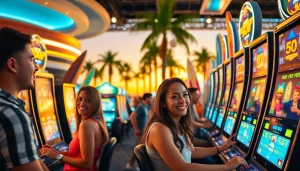 Engage with players enjoying online casino California games featuring vibrant slots and a lively atmosphere.
