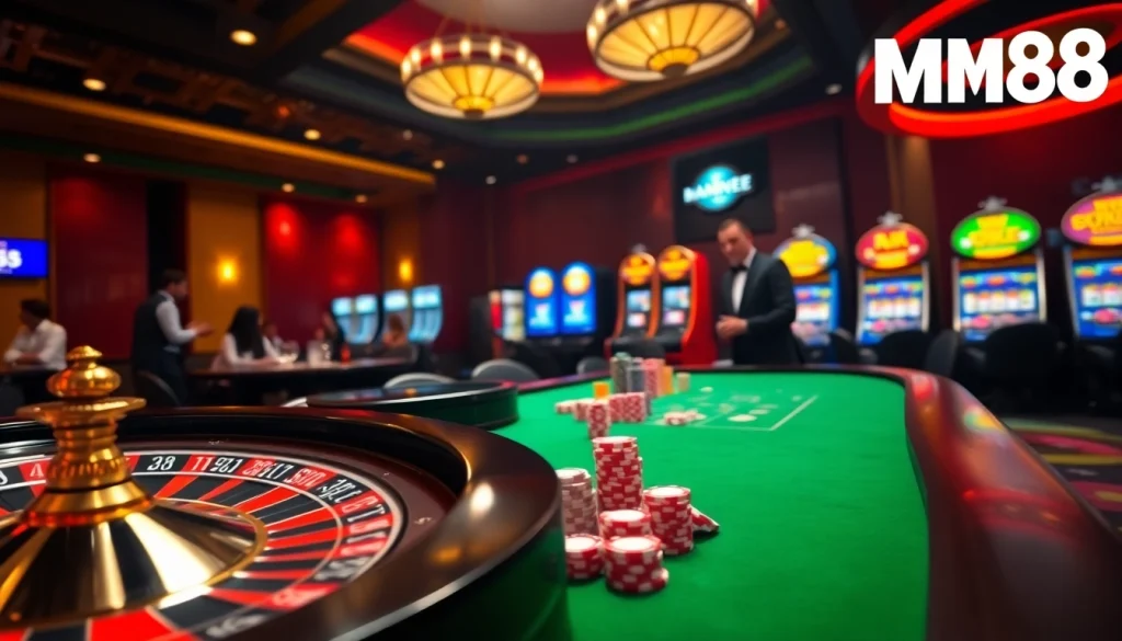 Experience thrilling gameplay at MM88 with vibrant roulette and exciting slot machines.