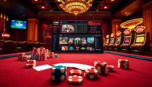 Experience the excitement of sa88 with vibrant digital casino elements and gaming action.