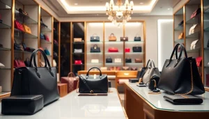 명품 이미테이션 고품질 제품들이 세련된 부티크에서 전시되고 있습니다.