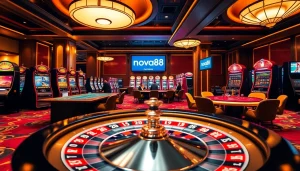 Experience high-stakes action at nova88 with vivid gaming tables and excited players.