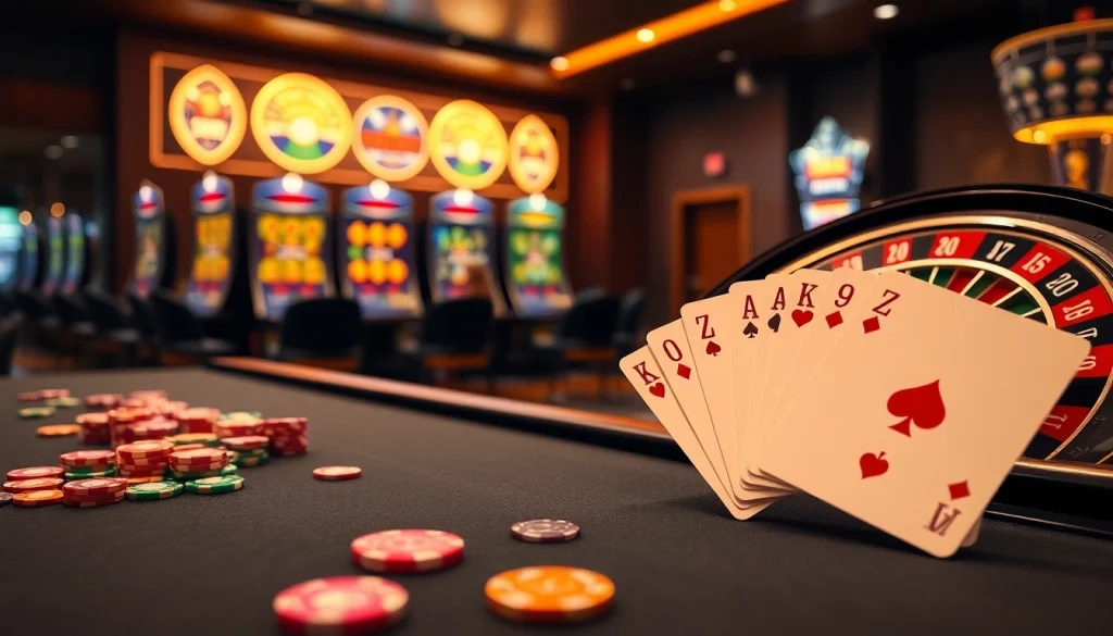 Experience thrilling excitement at Nhà Cái GO99 with vibrant casino visuals showcasing games and excitement.