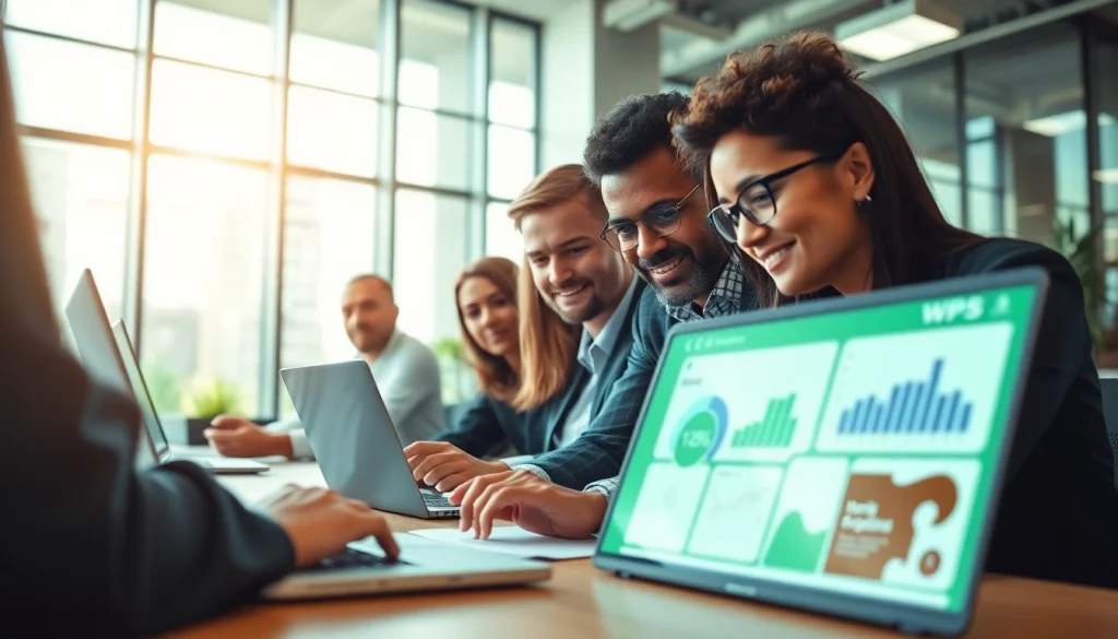 在现代办公室中使用 WPS 软件的专业人士。