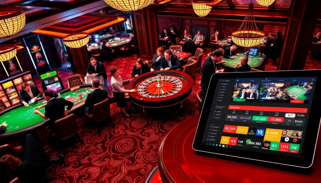 Experience thrilling gambling at https://xx88.nl/ with an engaging casino scene featuring roulette and poker.