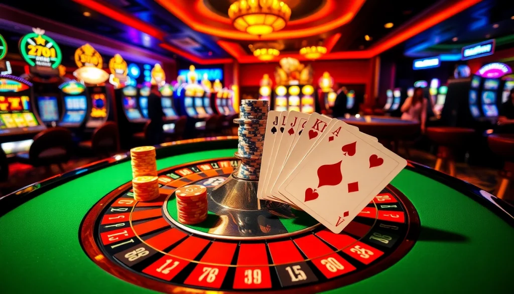 Experience thrilling gameplay at https://98win3h.blog with luxurious casino tables and vibrant poker chips.