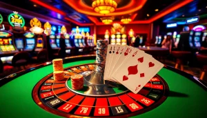 Experience thrilling gameplay at https://98win3h.blog with luxurious casino tables and vibrant poker chips.