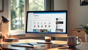 Efficient OnlyFans Search interface displayed on a modern workspace computer.
