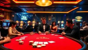 Experience thrilling gameplay at 79 king casino with vibrant poker tables and exciting betting action.