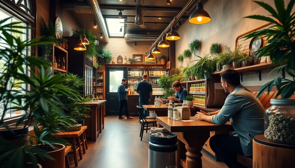 Membres profitaient d'une ambiance accueillante à l'Association cannabis shop Lloret de Mar.